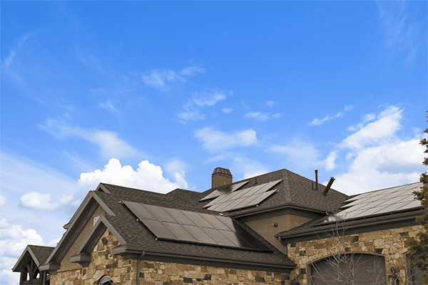solar panel on the Vancouver home's roof
