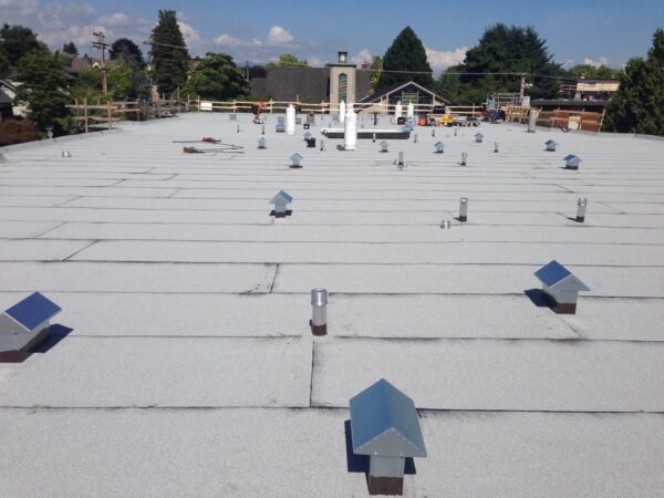 Flat roofing repair result